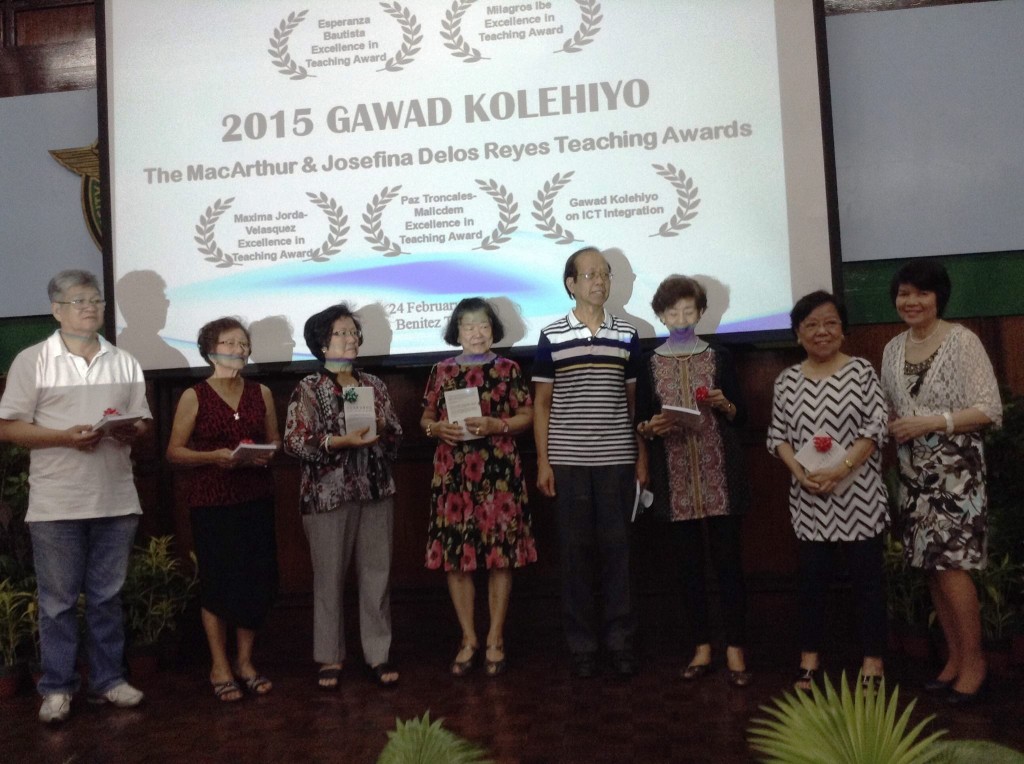 The sisters of Mr. and Mrs. MacArthur and Josefina Delos Reyes and special guests, along with Dean Alonzo