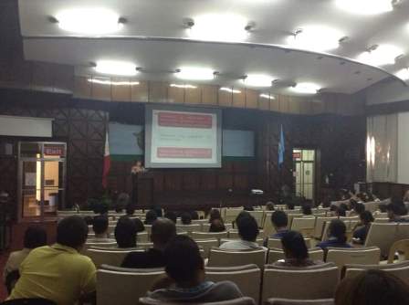 Participants listen to Dr. Diokno's speech