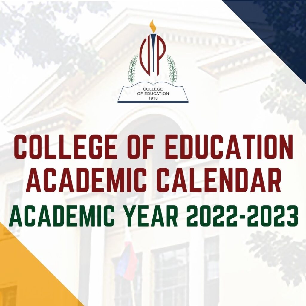 College of Education Academic Calendar for Academic Year 20222023